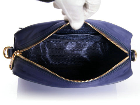 2014 Prada nylon fabric shoulder bag BT0773 royalblue